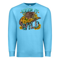 Ocean Blue keep it wild tbw Premium Sweatshirt - texasbilliewilder