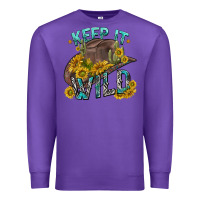 Purple keep it wild tbw Premium Sweatshirt - texasbilliewilder