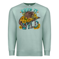 Seafoam keep it wild tbw Premium Sweatshirt - texasbilliewilder