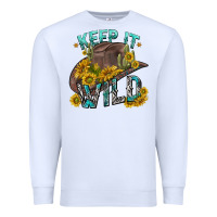White keep it wild tbw Premium Sweatshirt - texasbilliewilder