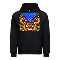 Black american sunflower and camouflage Urban Hoodie - AdoDesignShop