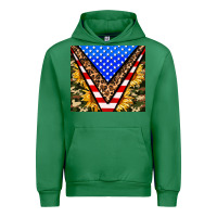 Emerald american sunflower and camouflage Urban Hoodie - AdoDesignShop