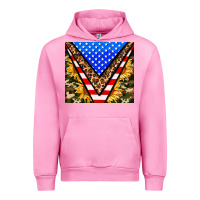 Fuchsia Pink american sunflower and camouflage Urban Hoodie - AdoDesignShop