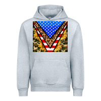 Heather Grey american sunflower and camouflage Urban Hoodie - AdoDesignShop
