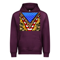 Mauve Wine american sunflower and camouflage Urban Hoodie - AdoDesignShop