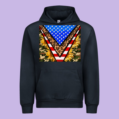 American Sunflower And Camouflage Urban Hoodie Designed By Adodesignshop