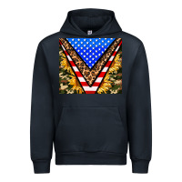 Navy american sunflower and camouflage Urban Hoodie - AdoDesignShop