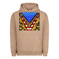 Pigment Burro american sunflower and camouflage Urban Hoodie - AdoDesignShop
