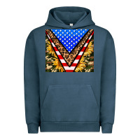 Pigment Midnight Navy american sunflower and camouflage Urban Hoodie - AdoDesignShop