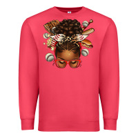Cardinal baseball afro messy bun Premium Sweatshirt - texasbilliewilder