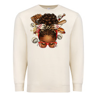 Sandshell baseball afro messy bun Premium Sweatshirt - texasbilliewilder