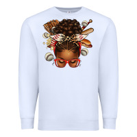 White baseball afro messy bun Premium Sweatshirt - texasbilliewilder