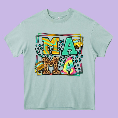 School Bus Driver Mama Mother's Day Heavy Core Tee Designed By Lillyallendesigns