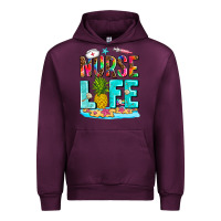Mauve Wine nurse life summer Urban Hoodie - AdoDesignShop