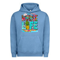 Pigment Pebble Blue nurse life summer Urban Hoodie - AdoDesignShop