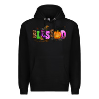 Black halloween blessed Premium Hoodie - AdoDesignShop
