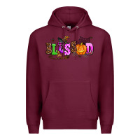 Burgundy halloween blessed Premium Hoodie - AdoDesignShop