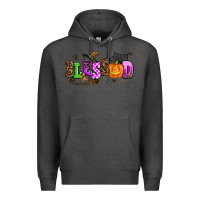 Charcoal Heather halloween blessed Premium Hoodie - AdoDesignShop