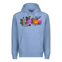 Colony Blue halloween blessed Premium Hoodie - AdoDesignShop