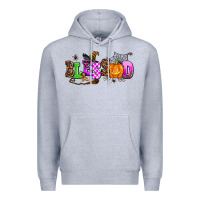 Heather Grey halloween blessed Premium Hoodie - AdoDesignShop