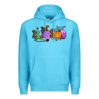 Ocean Blue halloween blessed Premium Hoodie - AdoDesignShop