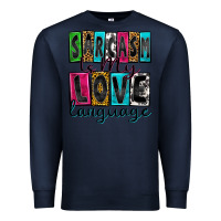 Navy sarcasm is my love language Premium Sweatshirt - Zillion Design Studio