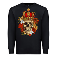 Black Skull King Premium Sweatshirt - RanaPortraitStore