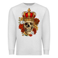 Oatmeal Heather Skull King Premium Sweatshirt - RanaPortraitStore