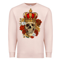Pale Pink Skull King Premium Sweatshirt - RanaPortraitStore