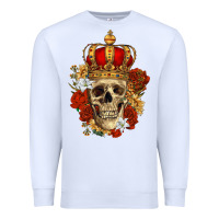 White Skull King Premium Sweatshirt - RanaPortraitStore