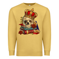 Antique Gold Skull With Crown Premium Sweatshirt - RanaPortraitStore