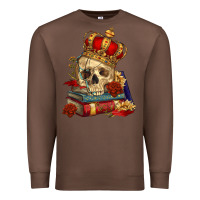 Chestnut Skull With Crown Premium Sweatshirt - RanaPortraitStore