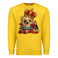 Lemon Skull With Crown Premium Sweatshirt - RanaPortraitStore