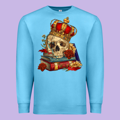 Premium Sweatshirt Skull With Crown