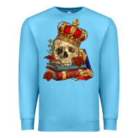 Ocean Blue Skull With Crown Premium Sweatshirt - RanaPortraitStore