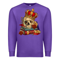 Purple Skull With Crown Premium Sweatshirt - RanaPortraitStore