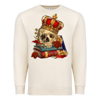 Sandshell Skull With Crown Premium Sweatshirt - RanaPortraitStore