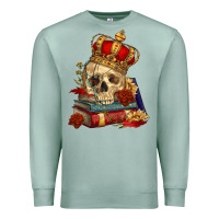 Seafoam Skull With Crown Premium Sweatshirt - RanaPortraitStore