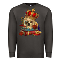 Smoke Skull With Crown Premium Sweatshirt - RanaPortraitStore