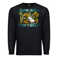 Black grow wild sun child tbw Premium Sweatshirt - texasbilliewilder