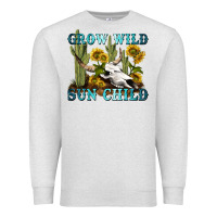 Oatmeal Heather grow wild sun child tbw Premium Sweatshirt - texasbilliewilder