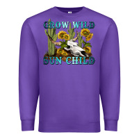 Purple grow wild sun child tbw Premium Sweatshirt - texasbilliewilder