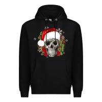Black skull Christmas cactus Premium Hoodie - JahusDesignShop