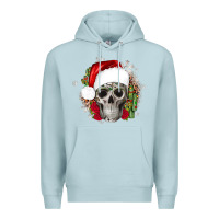 Blue Mist skull Christmas cactus Premium Hoodie - JahusDesignShop