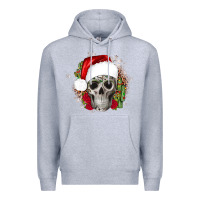 Heather Grey skull Christmas cactus Premium Hoodie - JahusDesignShop