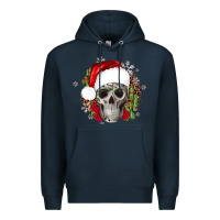 Navy skull Christmas cactus Premium Hoodie - JahusDesignShop