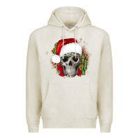 Oatmeal Heather skull Christmas cactus Premium Hoodie - JahusDesignShop