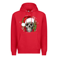 Red skull Christmas cactus Premium Hoodie - JahusDesignShop