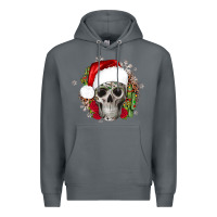 Rock skull Christmas cactus Premium Hoodie - JahusDesignShop