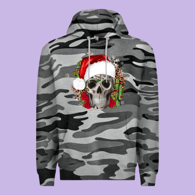 Skull Christmas Cactus Premium Hoodie Designed By Jahusdesignshop
